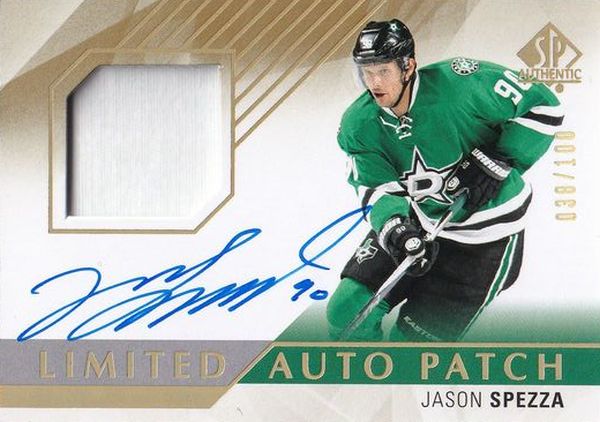 AUTO patch karta JASON SPEZZA 15-16 SP Authentic Limtied Auto Patch /100